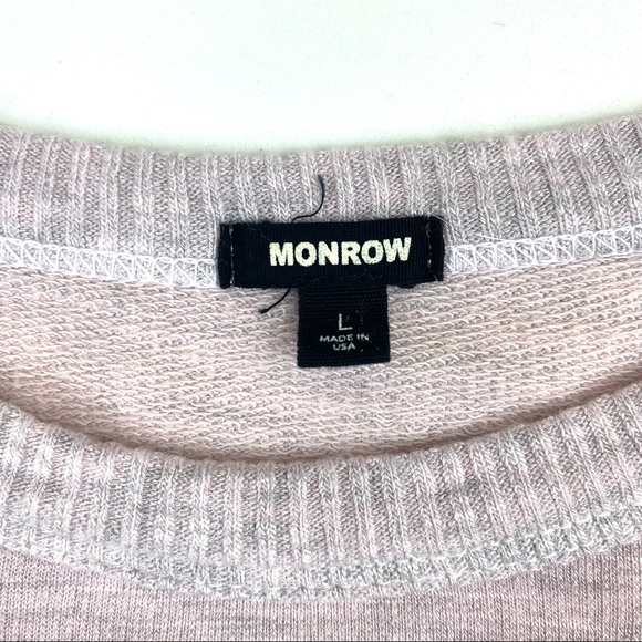 Monrow Super Soft Scattered Heart Crew Tee Shirt L - Picture 4 of 9